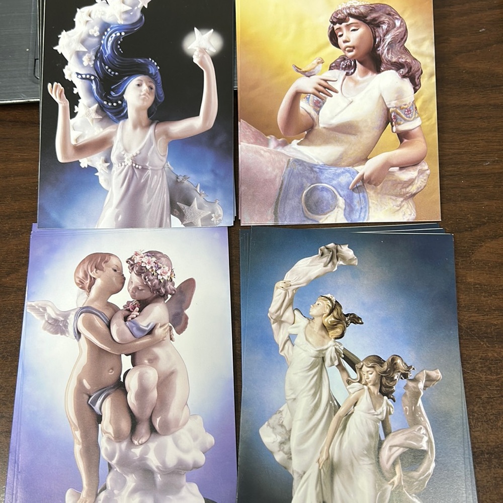 Lladro blank greeting cards, 16 total with envelopes and box